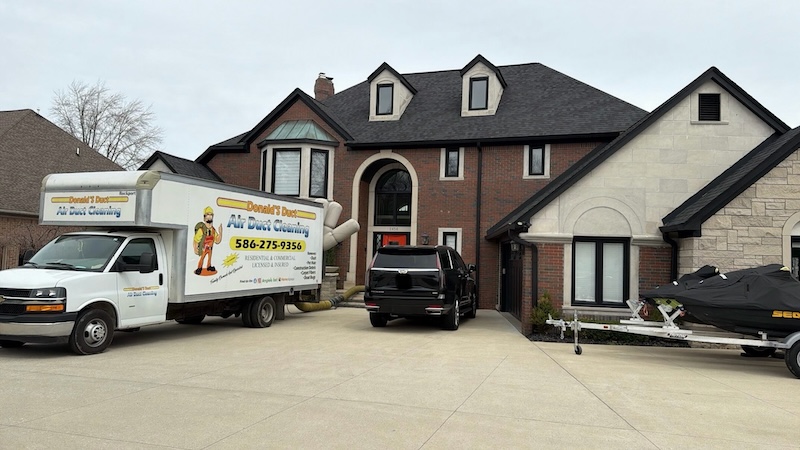 Residential home served by Donald's Duct Cleaning