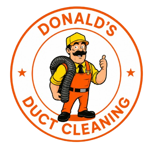 Donald's Duct Cleaning mascot badge